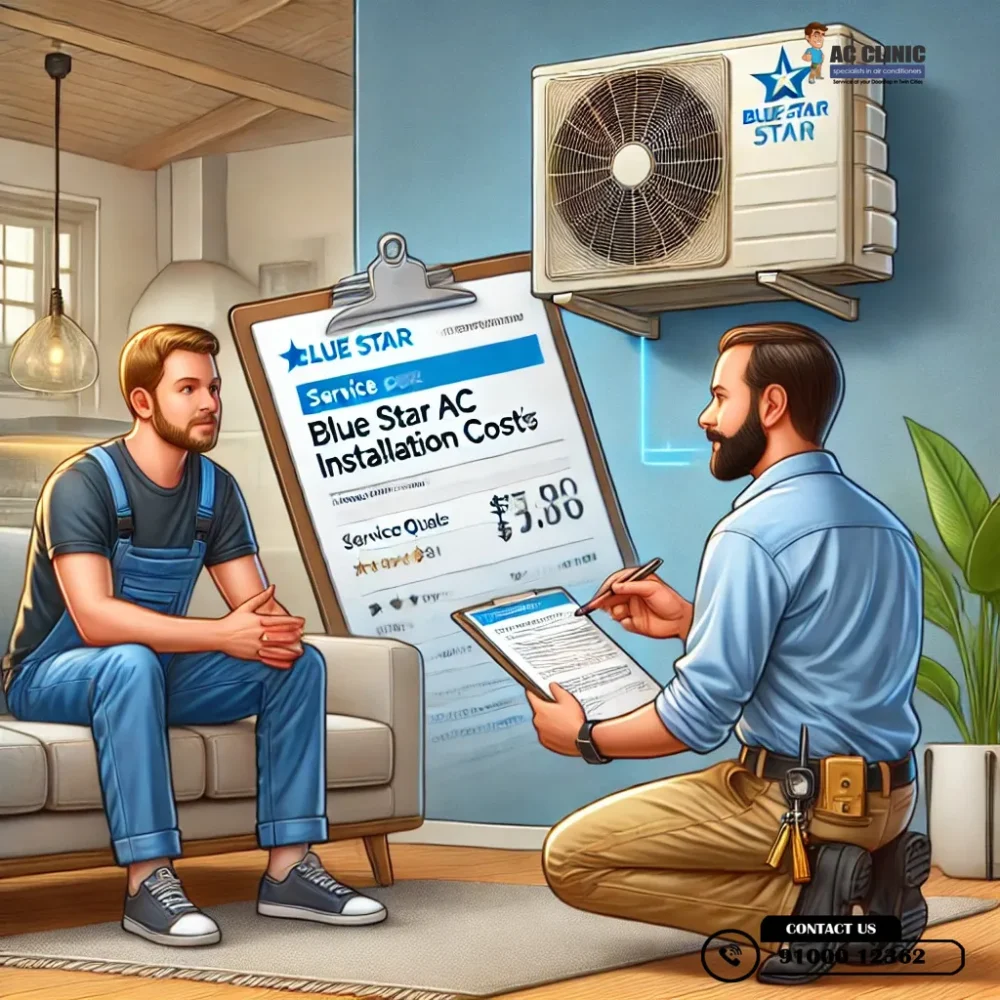 Blue Star AC installation cost in Hyderabad – What to know before hiring a technician – ACCLINIC (9100012362).