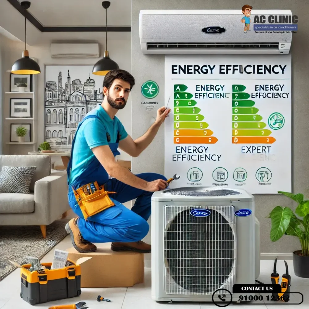 Carrier AC installation in Hyderabad by AC Clinic - Expert service for energy efficiency & long-term savings. Call 9100012362.