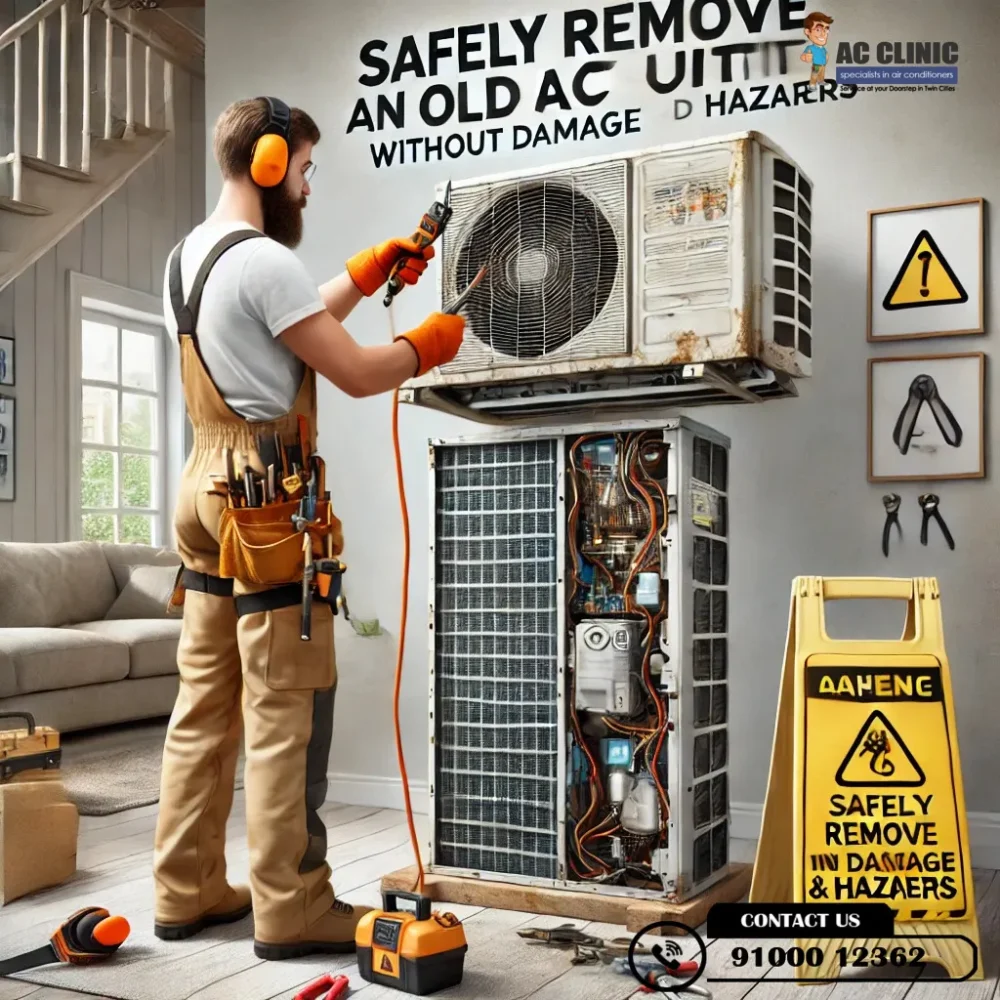 Step-by-step guide on safely removing an old AC unit without damage or hazards - AC Clinic