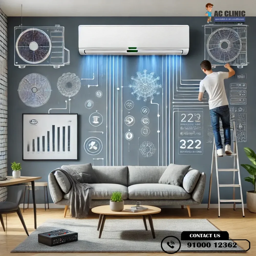 Key factors to consider before installing a split AC system for maximum efficiency – ACCLINIC | Call 9100012362 for expert AC installation services.