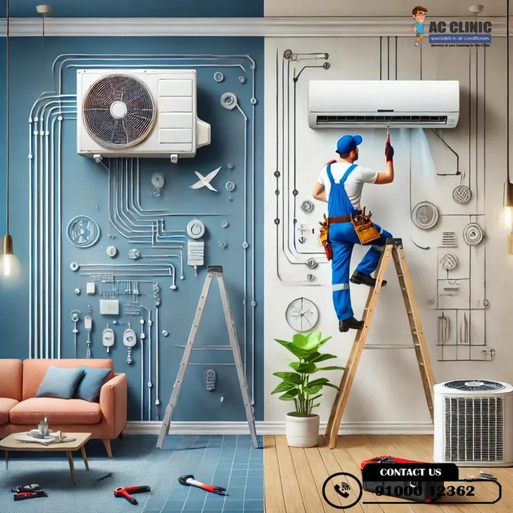 Which AC installation is best? Professional AC installation services by ACCLINIC | Call 9100012362
