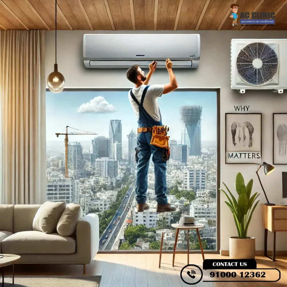 Professional AC installation service in Hyderabad by ACCLINIC to beat extreme heat. Call 9100012362 for expert cooling solutions.