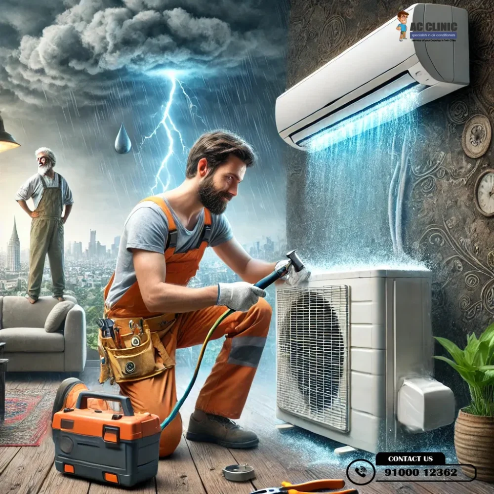Professional AC installation in Hyderabad for reliable cooling and energy efficiency AC Clinic, Call 9100012362.