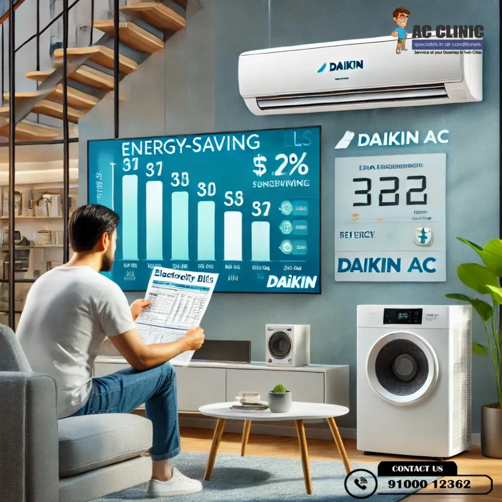 How Daikin AC installation helps reduce energy bills in Hyderabad homes - ACCLINIC -9100012362
