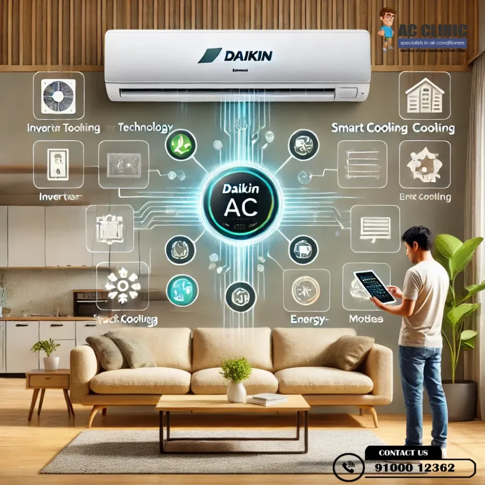Daikin AC advanced features and installation guide in Hyderabad - ACCLINIC 9100012362.