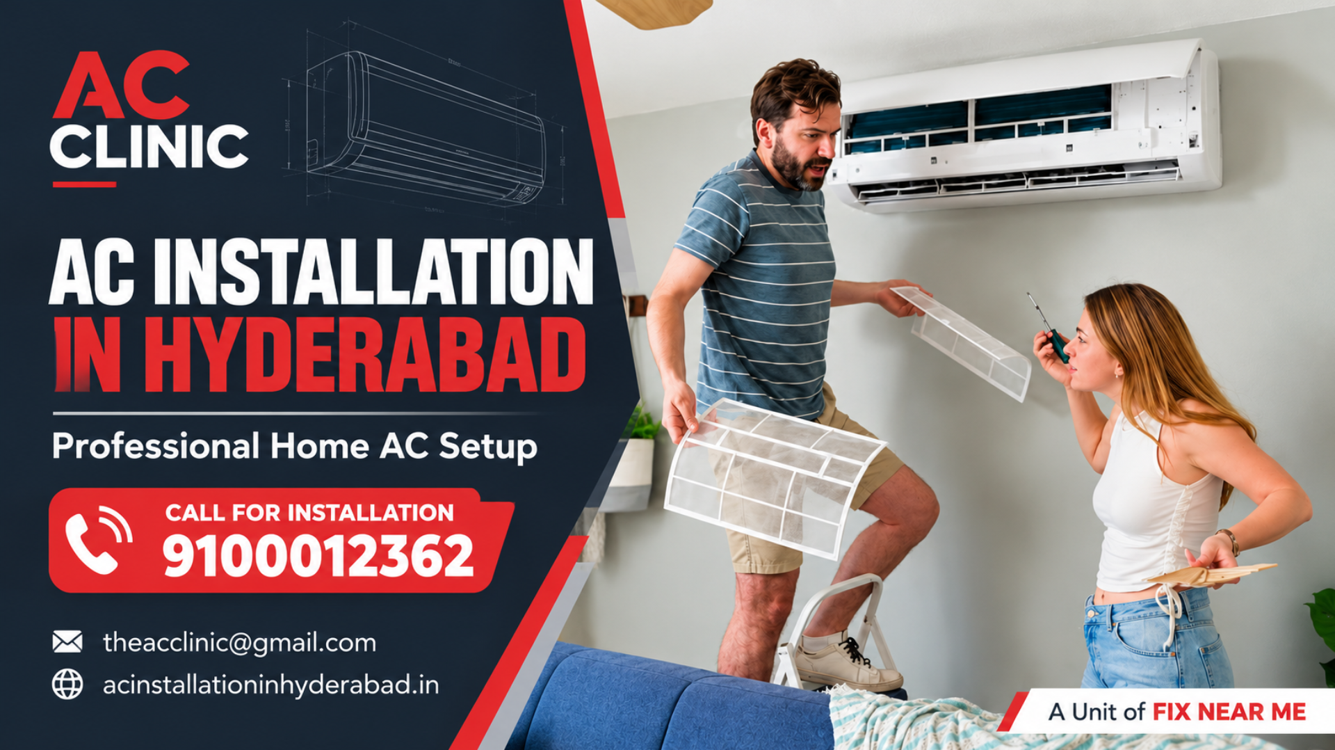 AC Installation in Hyderabad | AC CLINIC